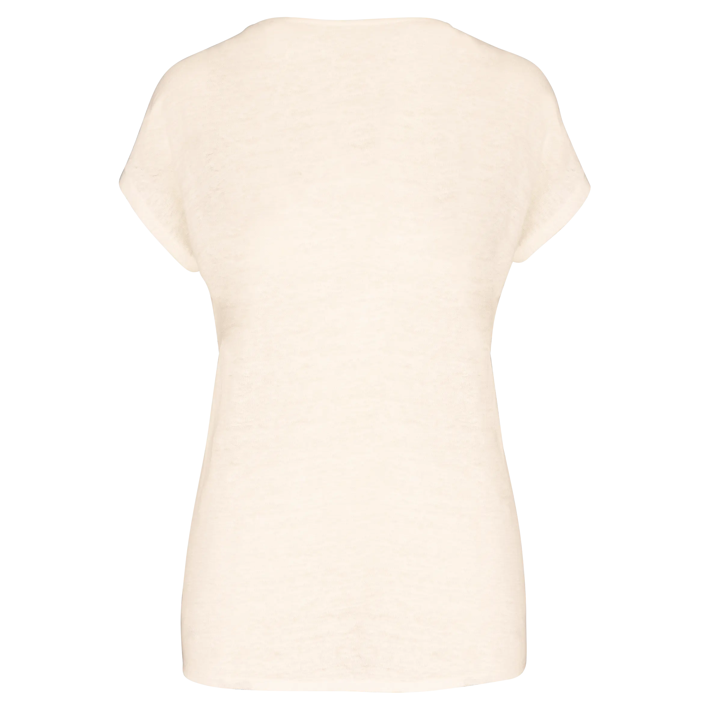 Camiseta lino cuello redondo mujer