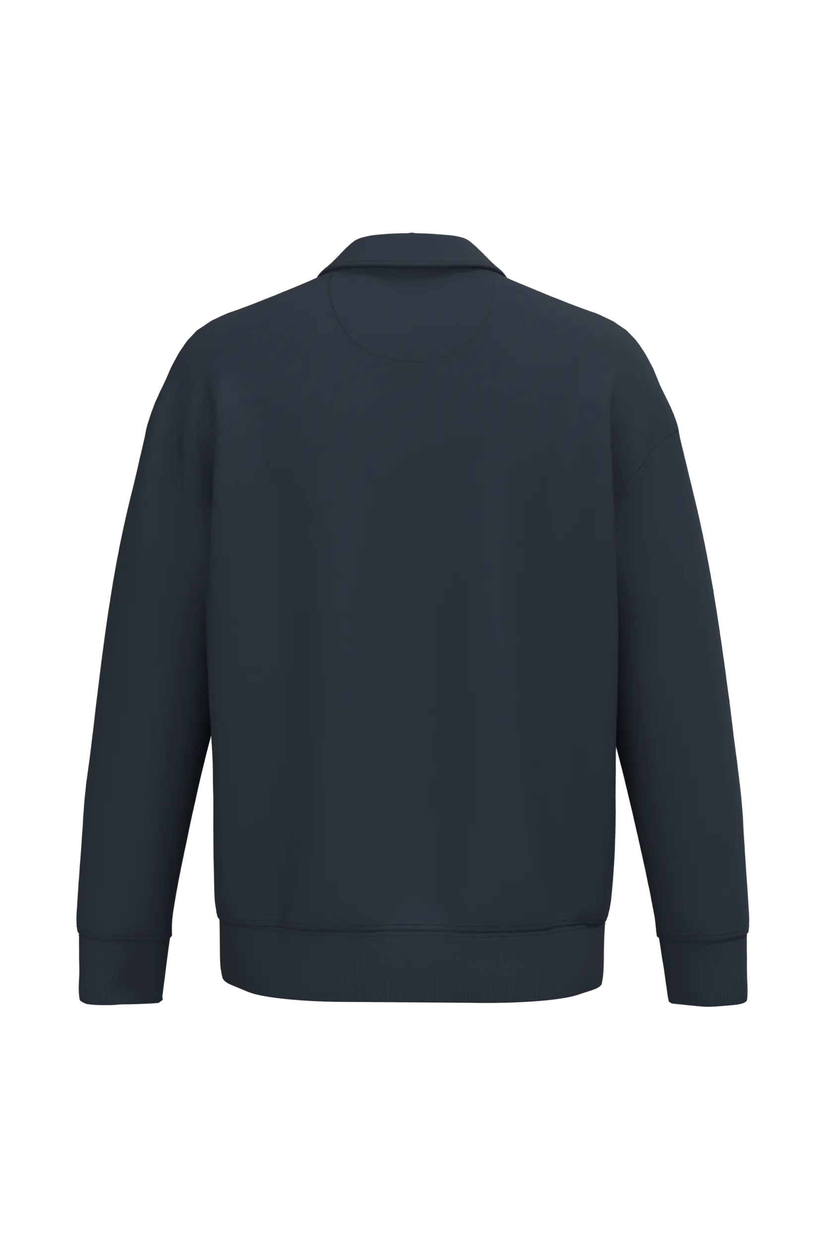 Sudadera ecorresponsable 1/4 cremallera cuello tipo polo y hombros caídos unisex