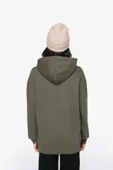 Sudadera ecorresponsable con capucha y hombros caídos felpa perchada unisex