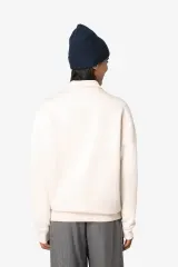 Sudadera ecorresponsable 1/4 cremallera cuello tipo polo y hombros caídos unisex