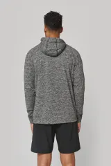 Sudadera deportiva capucha 1/4 cremallera unisex
