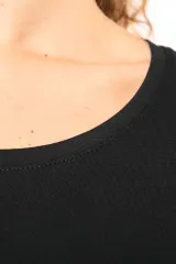 Camiseta manga corta cuello barco mujer
