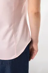 Camisa oxford manga corta mujer