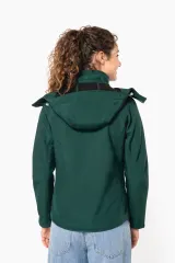 Chaqueta softshell con capucha extraíble mujer