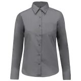 Camisa popelina de polialgodón manga larga mujer