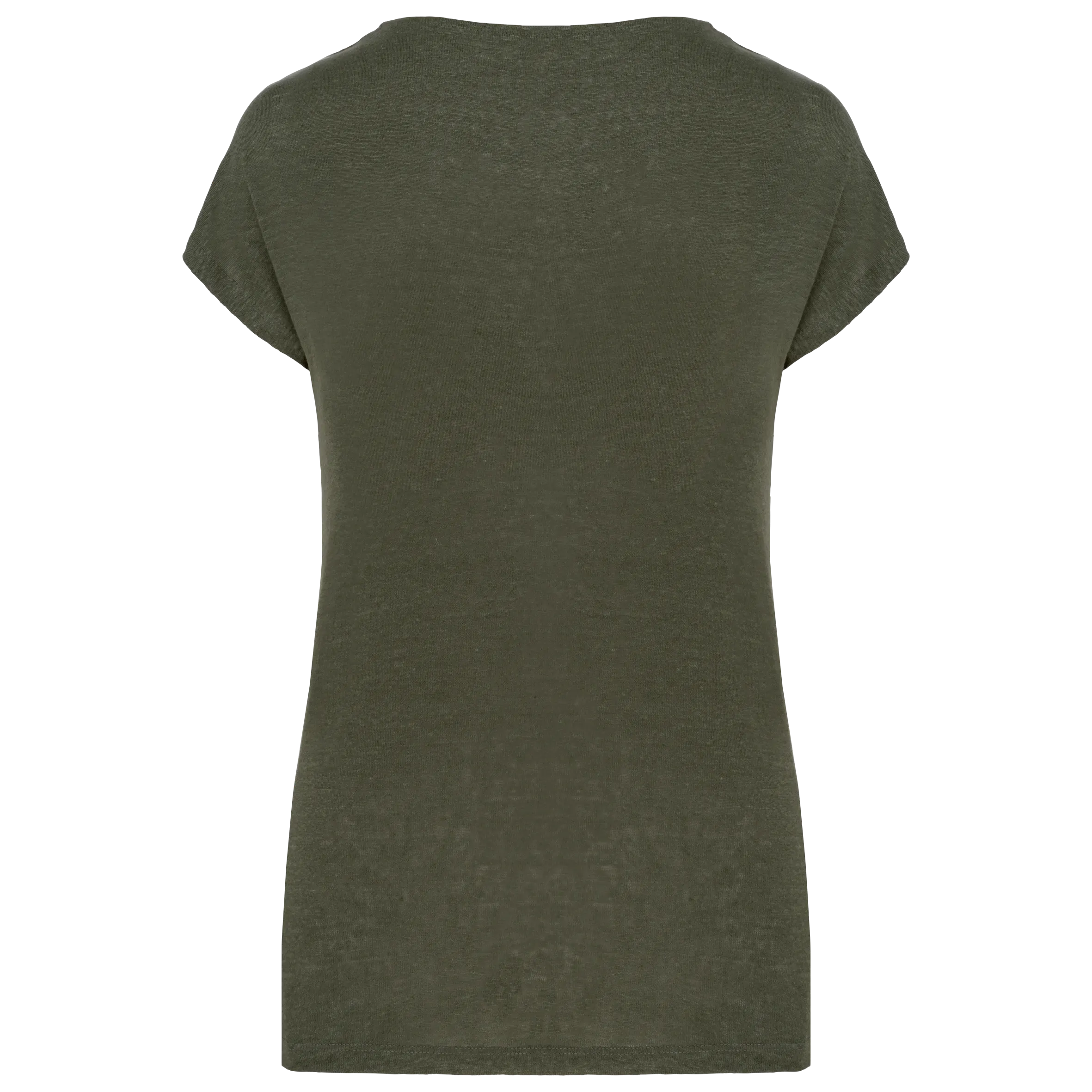Camiseta lino cuello redondo mujer