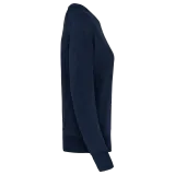 Sudadera algodón orgánico con cuello redondo y mangas raglan de mujer