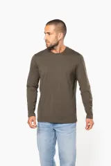 Camiseta maga larga y cuello redondo hombre