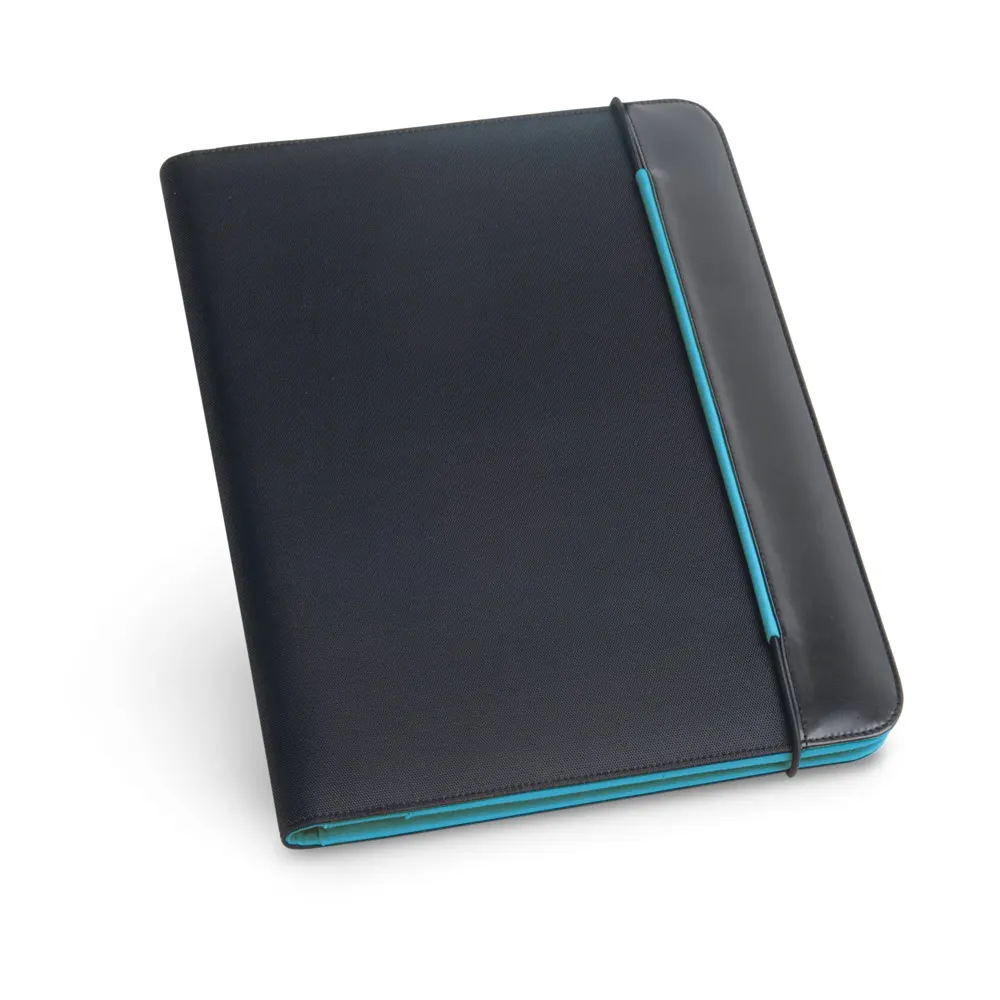FITZGERALD. Portafolios A4 en PU y microfibra con bloc de páginas rayadas