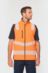 Chaqueta softshell de seguridad reciclada con mangas amovibles unisex