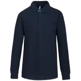 French rib - polo de canalé manga larga hombre