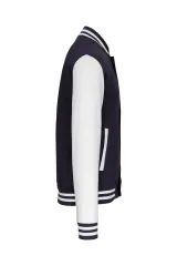 Cazadora de felpa tipo béisbolera unisex