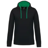 Sudadera capucha contrastada hombre