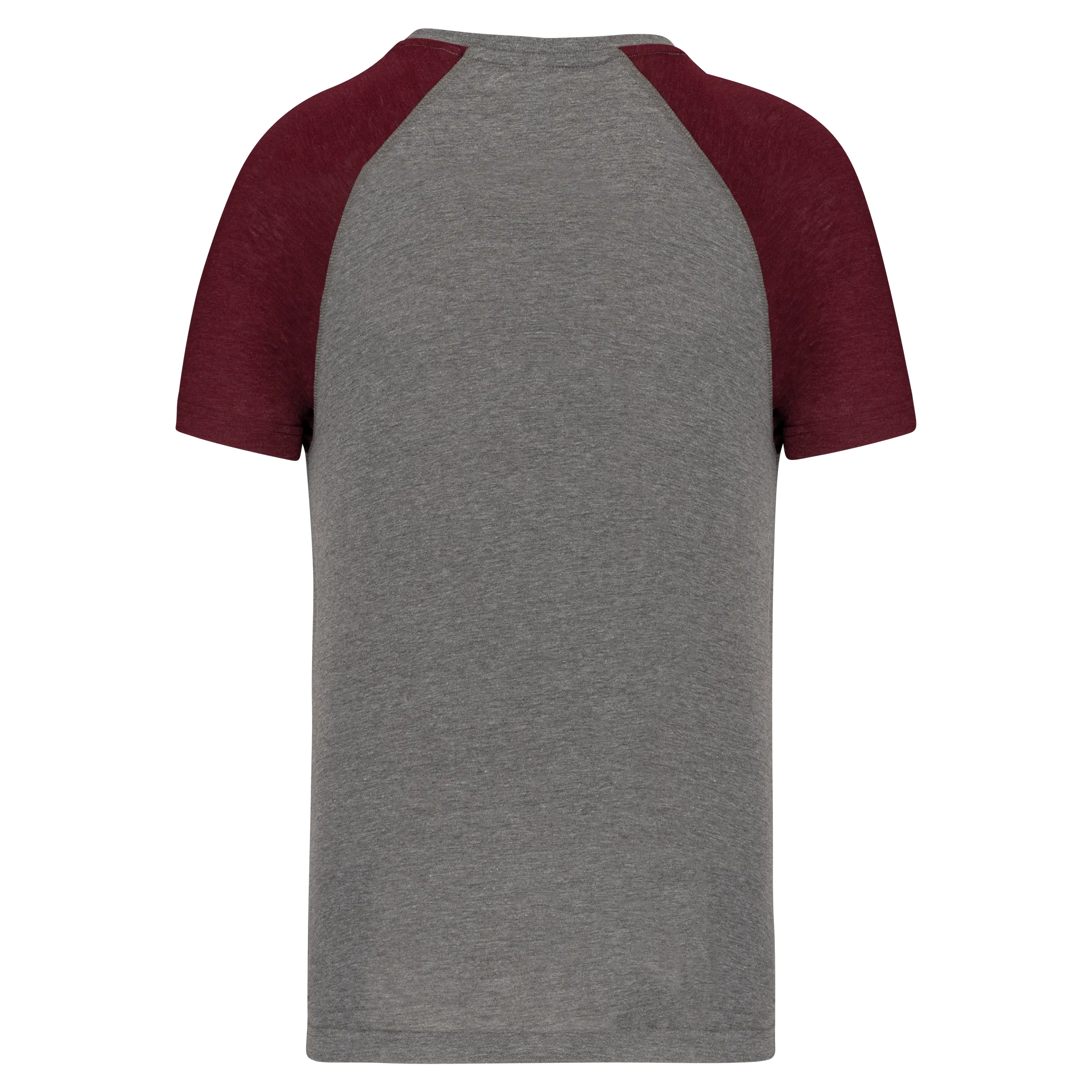 Camiseta bicolor triblend de deporte manga corta adulto
