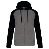 Chaqueta Bicolor con cremallera y capucha unisex