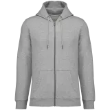 Sudadera ecorresponsable con cremallera y capucha unisex