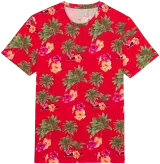 Camiseta ecorresponsable con estampado tropical hombre