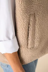 Chaleco de sherpa mujer