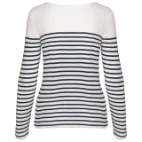 White / Navy Stripes