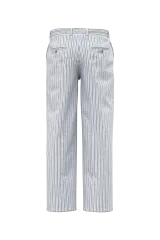 White / Navy Blue Stripes