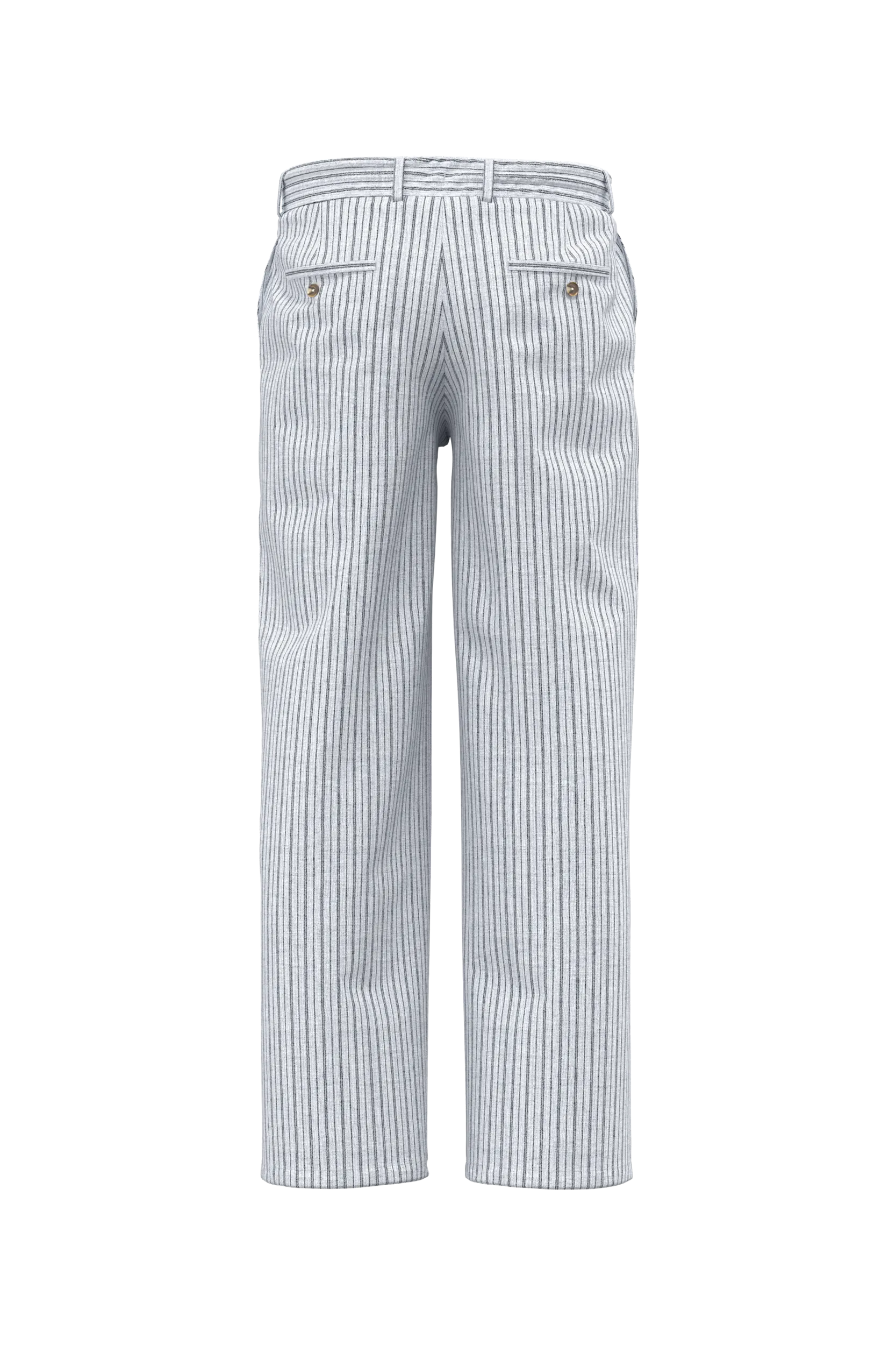Pantalón a rayas de lino para hombre