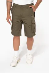 Bermuda ligera multibolsillos para hombre