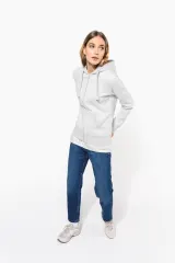 Sudadera con capucha y cremallera de mujer