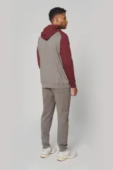 Sudadera bicolor con capucha adulto