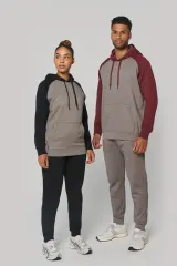 Sudadera bicolor con capucha adulto