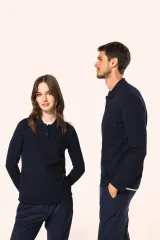 Polo Supima® manga larga mujer