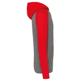 Sudadera bicolor con capucha para niños