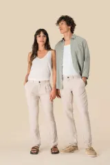 Pantalón lino hombre