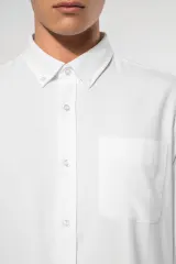 Camisa oxford lavada manga larga