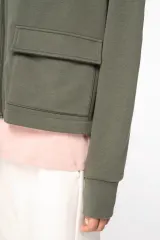 Sudadera ecorresponsable con cremallera y capucha French Terry mujer