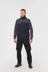 Chaqueta polar con mangas amovibles hombre