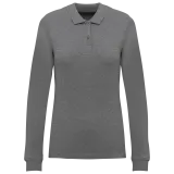 Polo de punto piqué manga larga Bio180 mujer