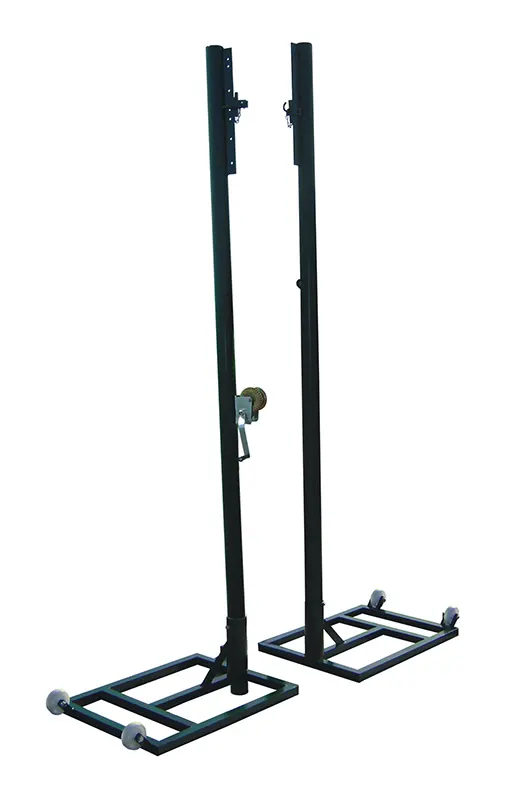 JUEGO POSTES VOLEIBOL METÁLICOS Ø 80MM TRASLADABLES