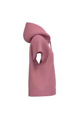 Sudadera ecorresponsable con capucha oversize sin mangas French Terry mujer