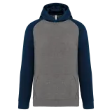 Sudadera bicolor con capucha para niños