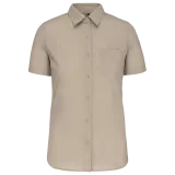 Camisa popelina de polialgodón manga corta de fácil cuidado mujer