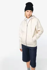 Sudadera sostenible con cremallera y capucha oversize unisex