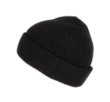 Gorro de punto canalé con doble dobladillo