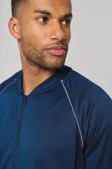 Chaqueta de deporte con cremallera y ribete - Unisex