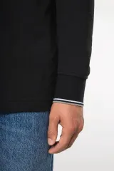 Polo piqué manga larga hombre