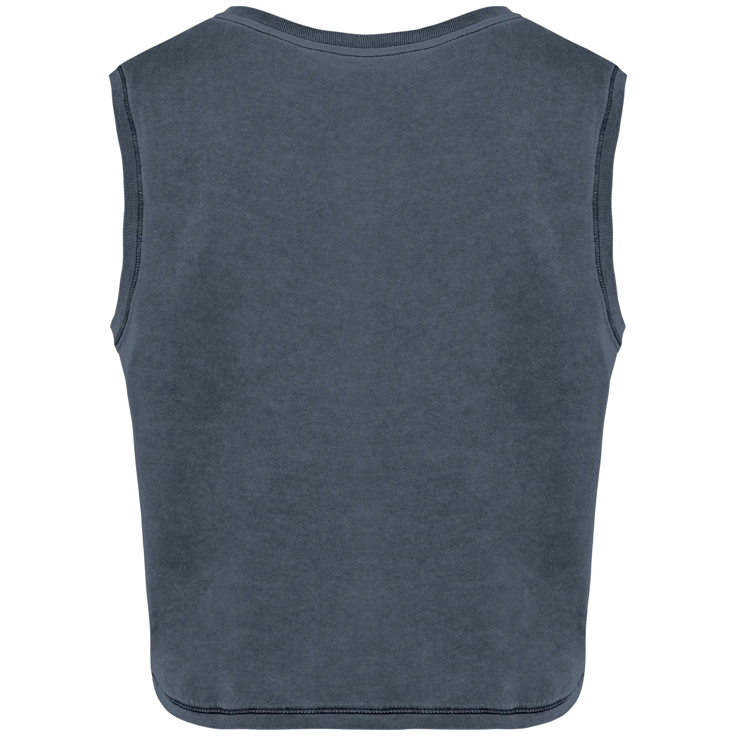 Camiseta crop ecorresponsable sin mangas mujer