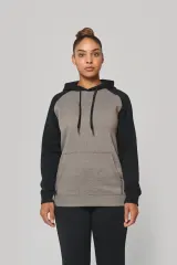 Sudadera bicolor con capucha adulto