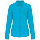 Camisa popelina de polialgodón manga larga mujer