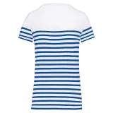 White / Royal Blue Stripe