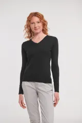 Jersey cuello de pico mujer
