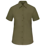 Camisa popelina de polialgodón manga corta de fácil cuidado mujer